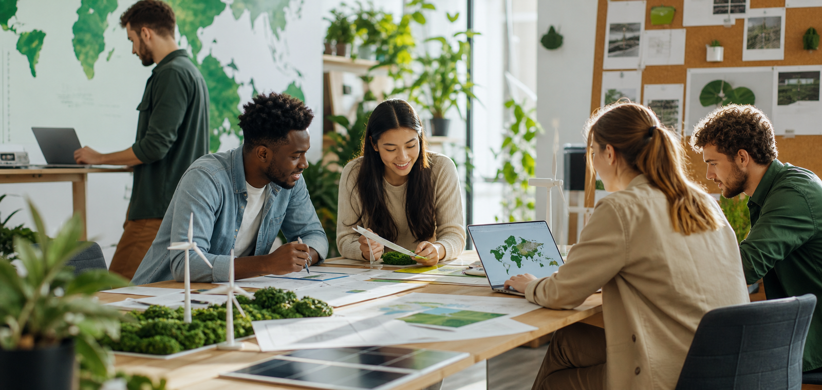 Students planning green career opportunities